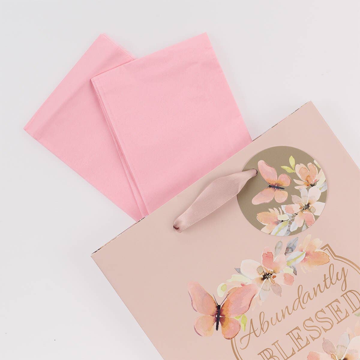 Gift Bag MD Pink Abundantly Blessed Deut. 7:13
