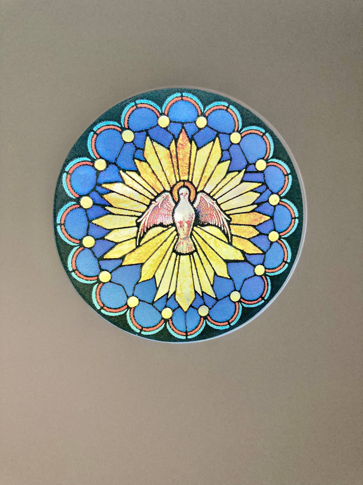Bright Greetings - The Dove sun-catcher greeting card thinking of you
