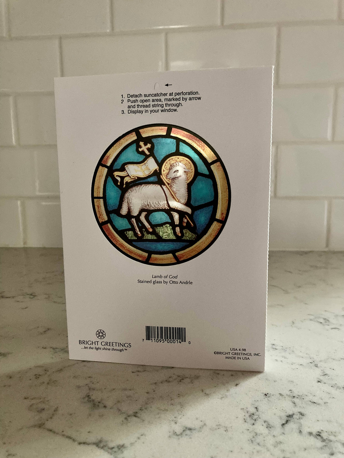 Bright Greetings - Lamb of God sun-catcher card | Easter, Thinking of you