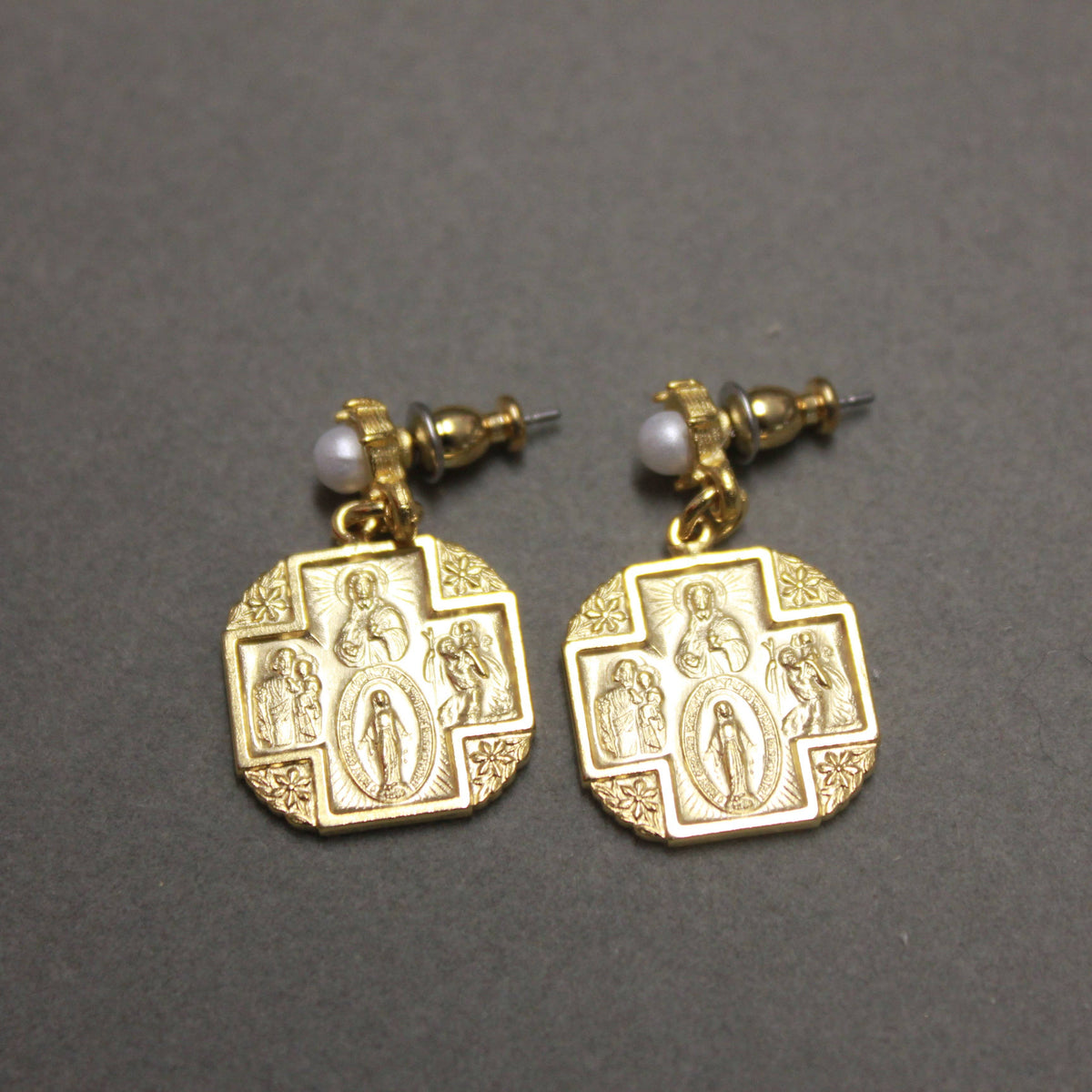 4 Way Medal Earrings