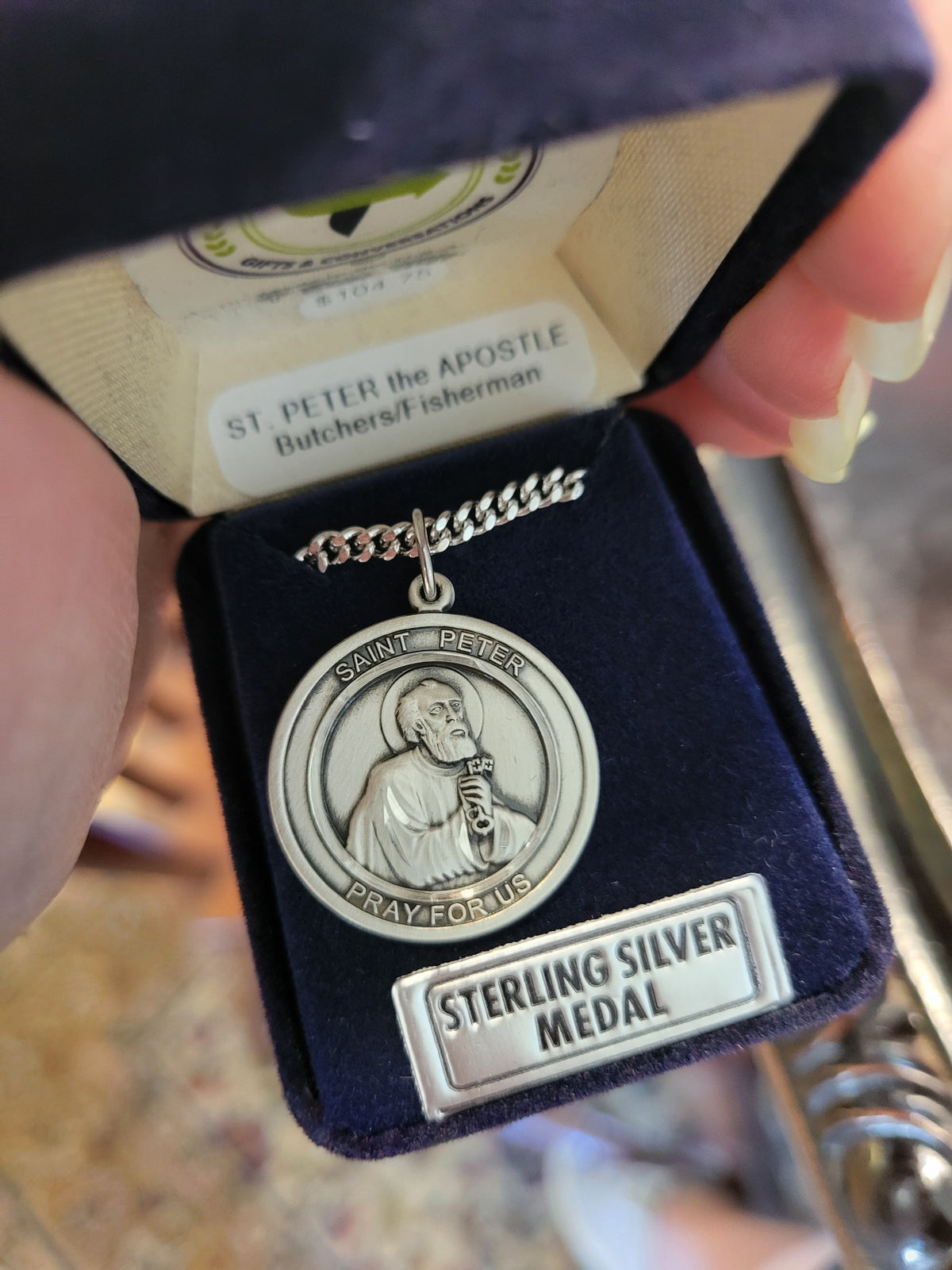 St Peter Sterling Silver Round