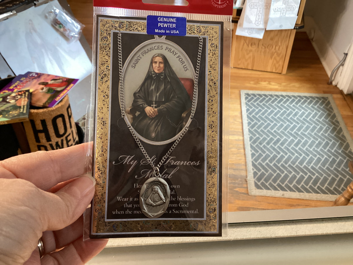 Pewter Saint Medals and Holy Cards
