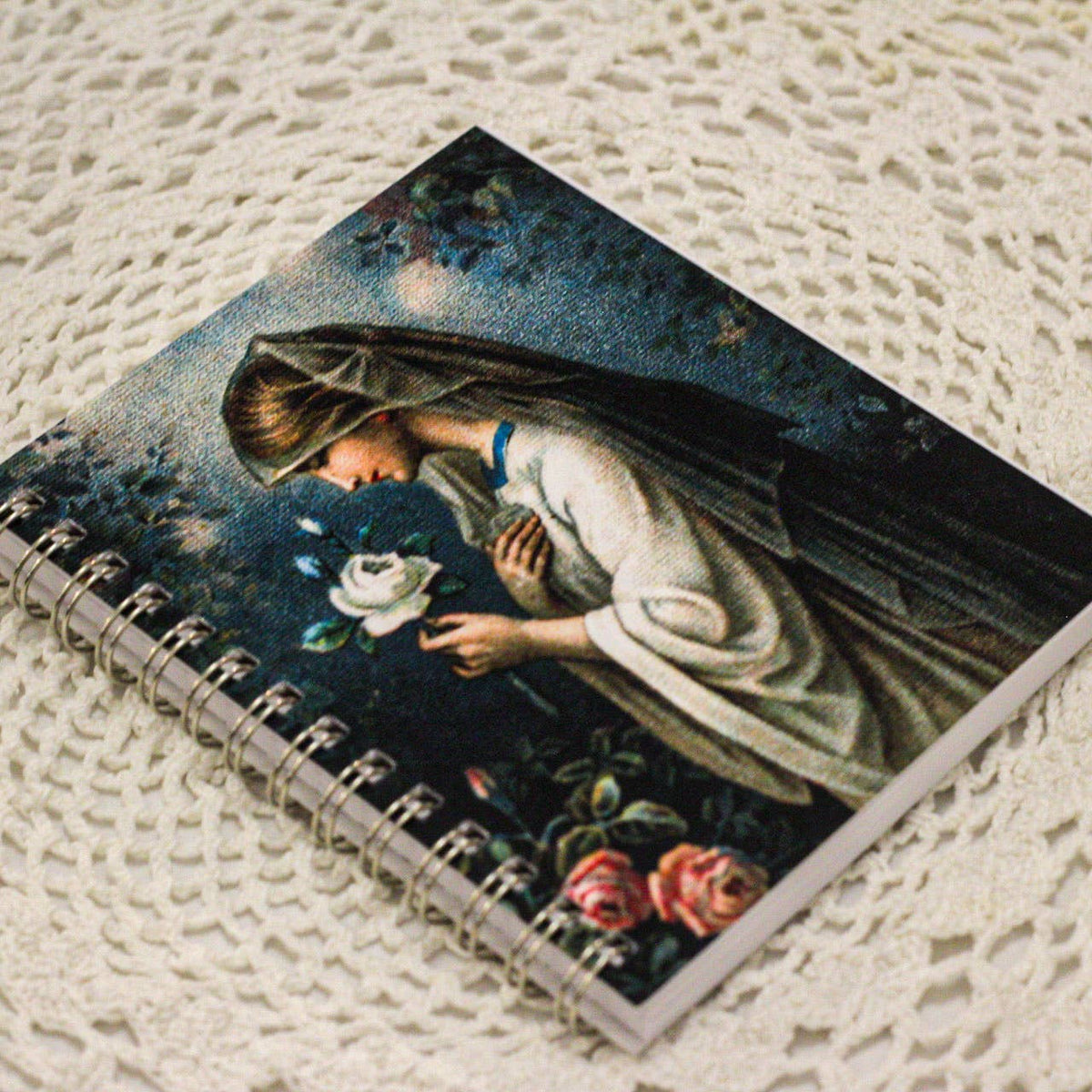 The Retro - a Full of Grace USA Company - Our Lady of the Mystical Rose Mini Notebook