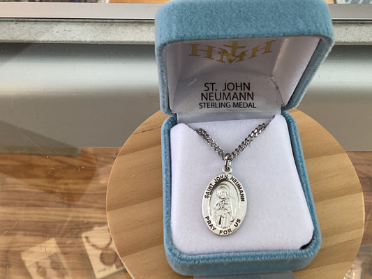 St John Neumann - Sterling Silver