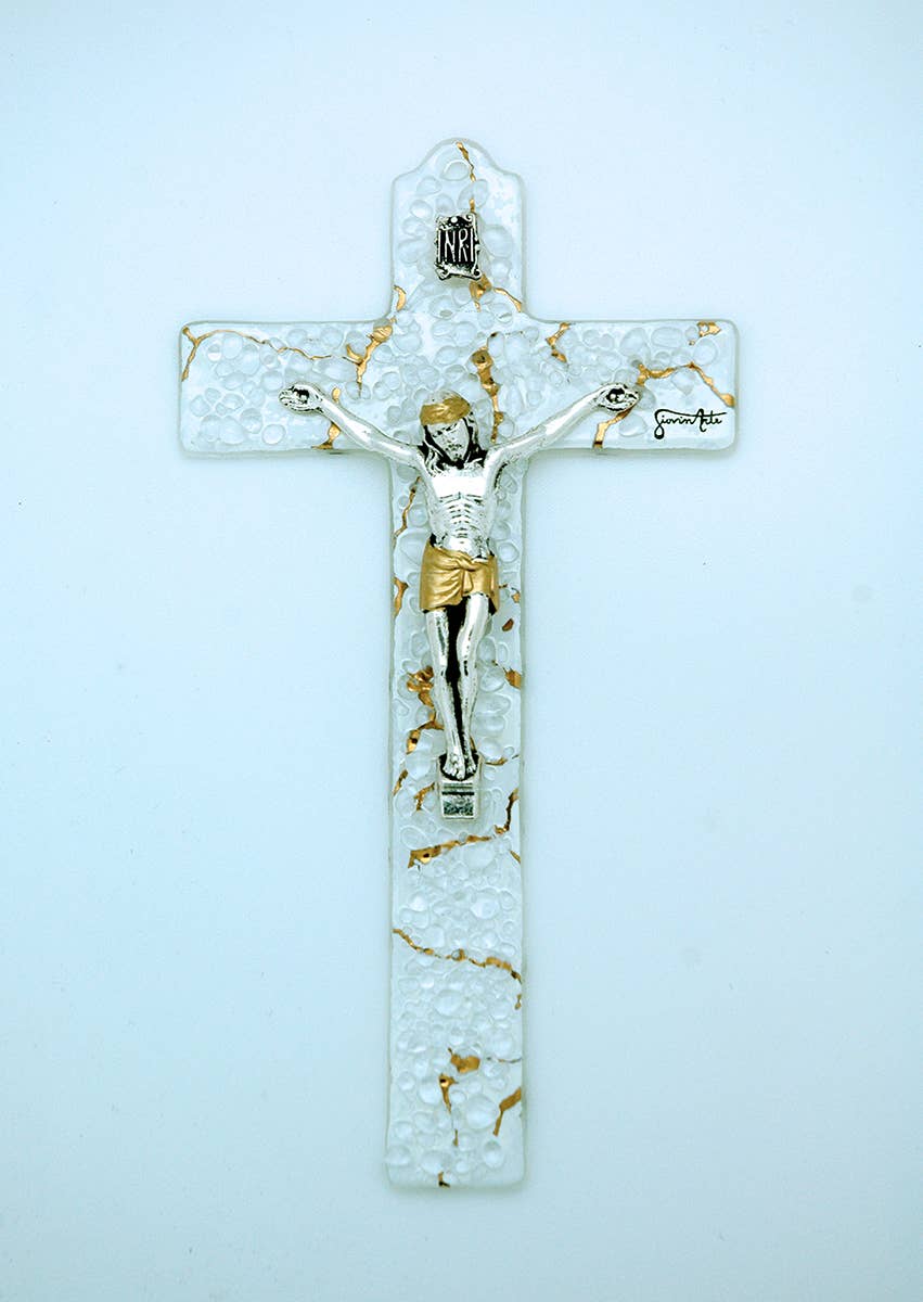 Contreras Designs - IG2969 - Genuine Murano Glass Crucifix Wall Decor