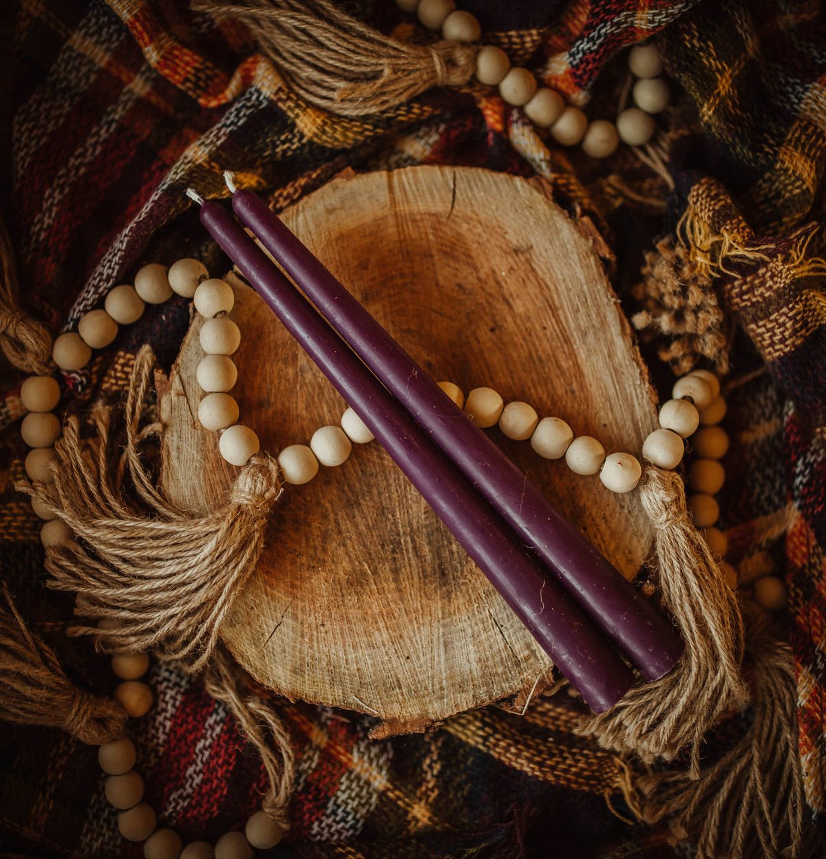 The Holton Homestead - Beeswax Taper Candle