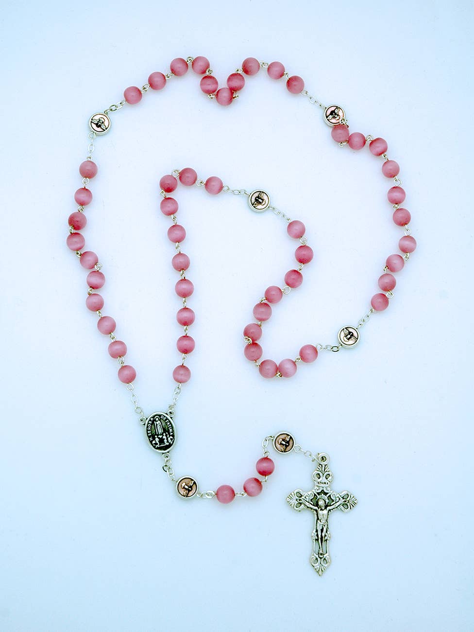 Contreras Designs - P603P- Spiritual Cat's Eye Glass Rosary