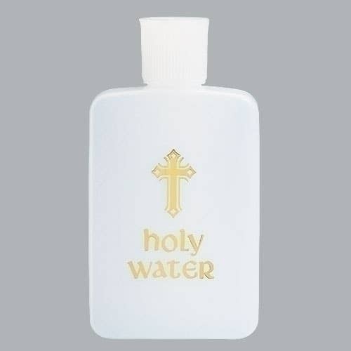 Holy Water Bottle with Gold Stamp