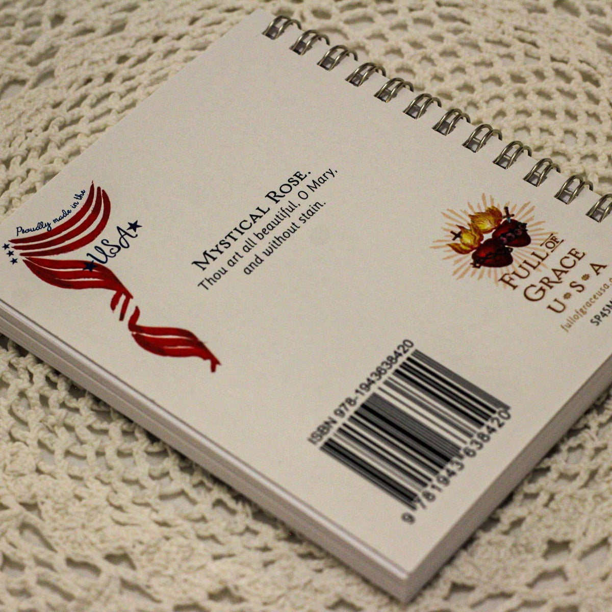 The Retro - a Full of Grace USA Company - Our Lady of the Mystical Rose Mini Notebook