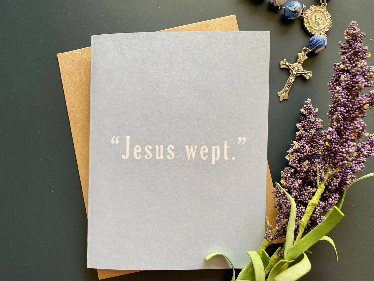 Catholic Card Co. - Death of Lazarus | Catholic Grief Card | Sympathy Card