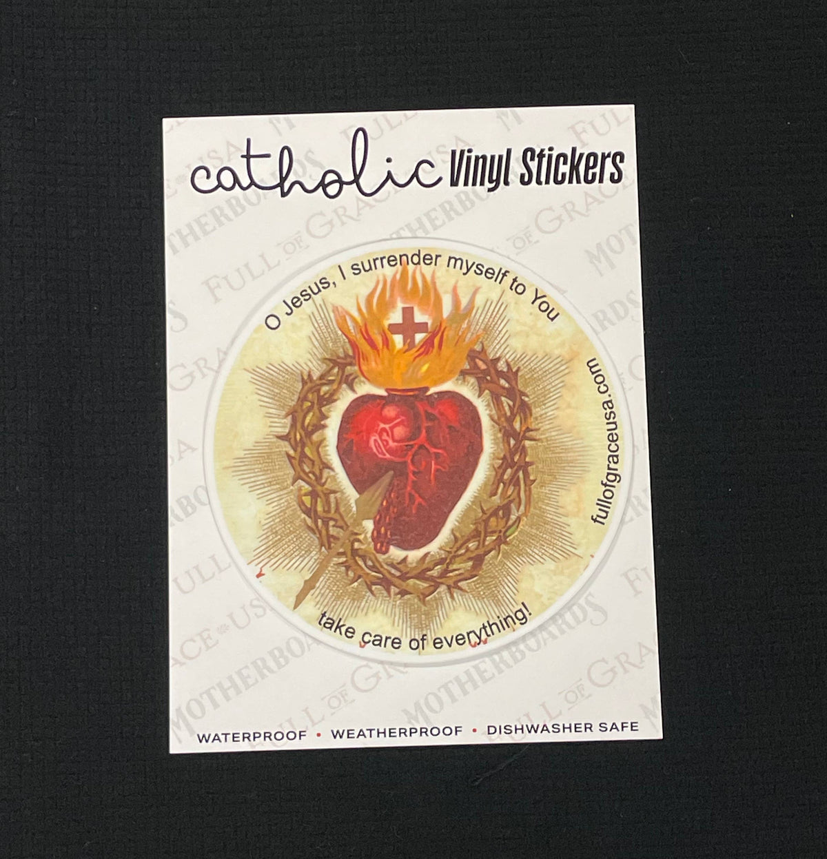 The Retro - a Full of Grace USA Company - Large Surrender Novena 4" Sticker Decal