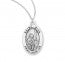 Sterling Silver St Rita Oval on 18” chain