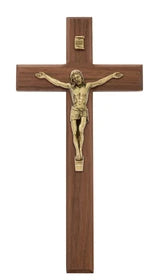 12” Walnut Wall Crucifix