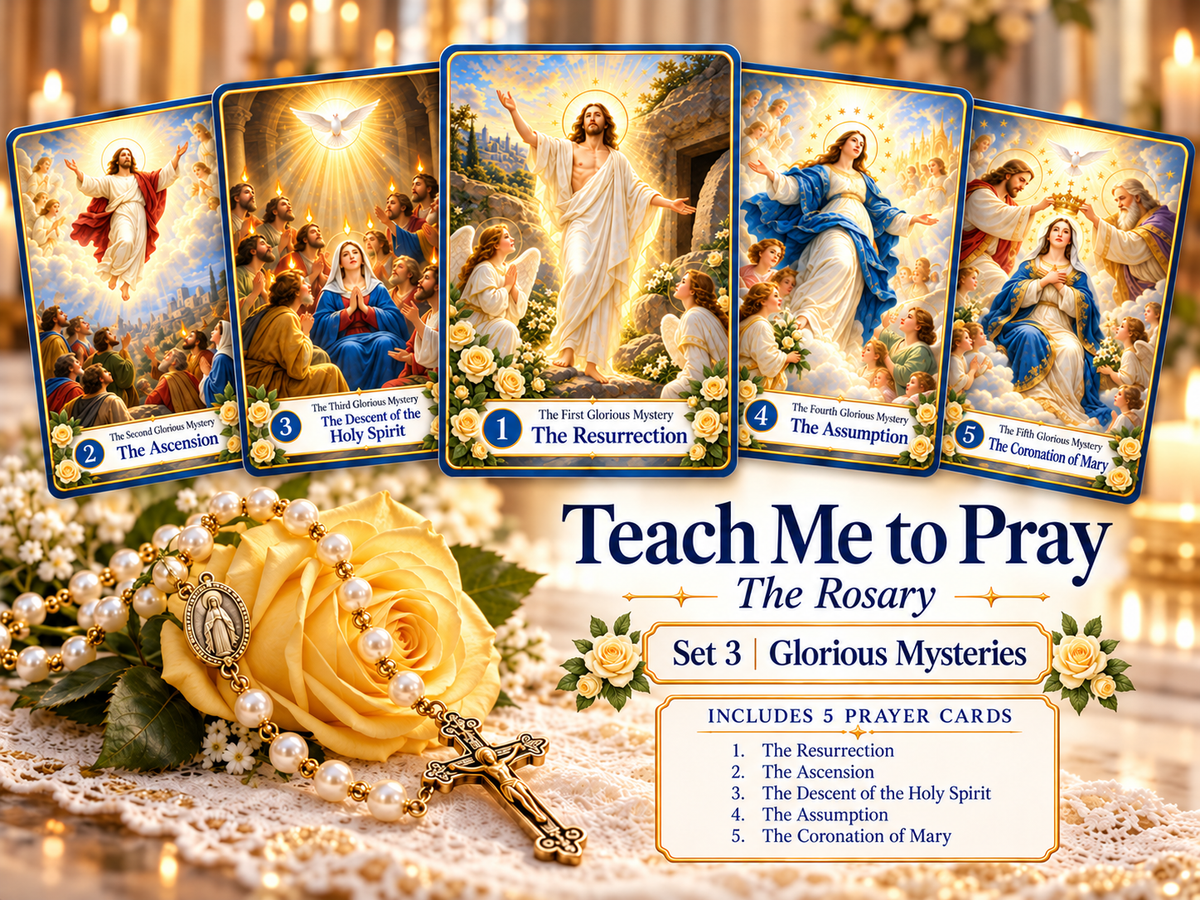Rosary Cards - Glorious Mysterious