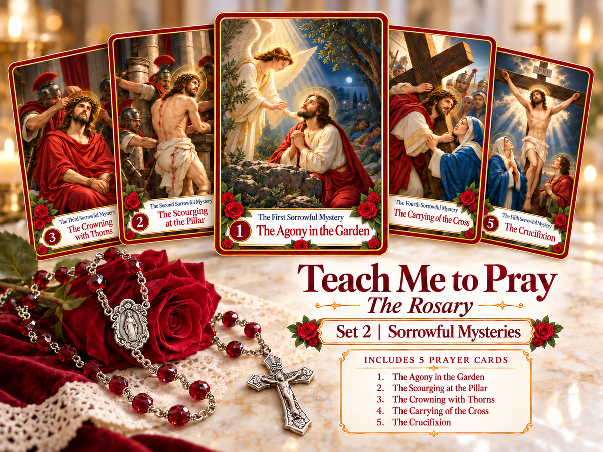 Rosary Prayer Cards - Sorrowful Mysteries