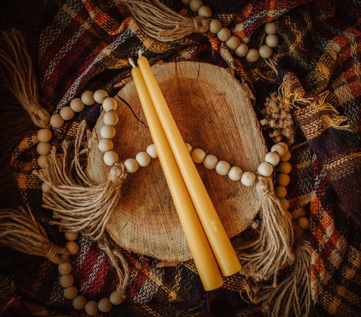 The Holton Homestead - Beeswax Taper Candle