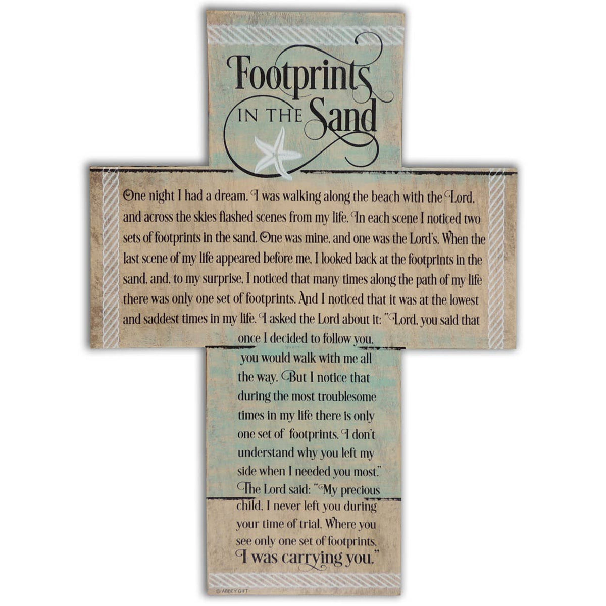 Abbey + CA Gift - Footprints Wall Cross