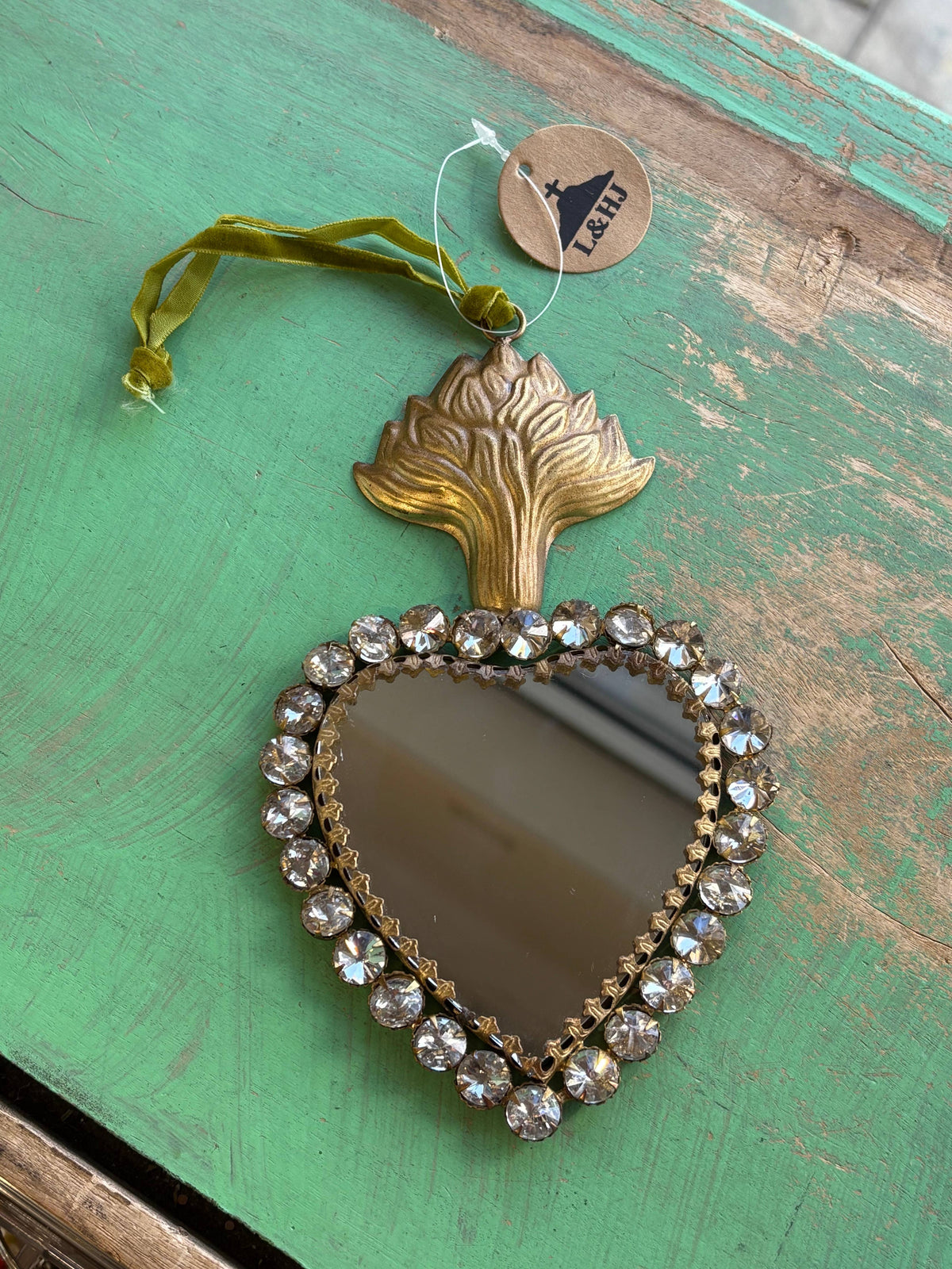 Love and Honor Jesus LLC - Jeweled Sacred Heart Mirror