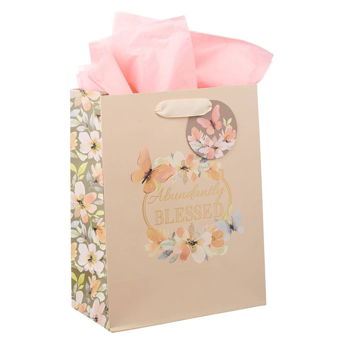 Gift Bag MD Pink Abundantly Blessed Deut. 7:13