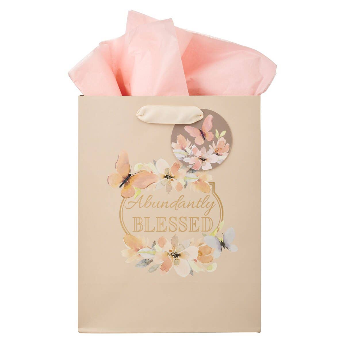 Gift Bag MD Pink Abundantly Blessed Deut. 7:13