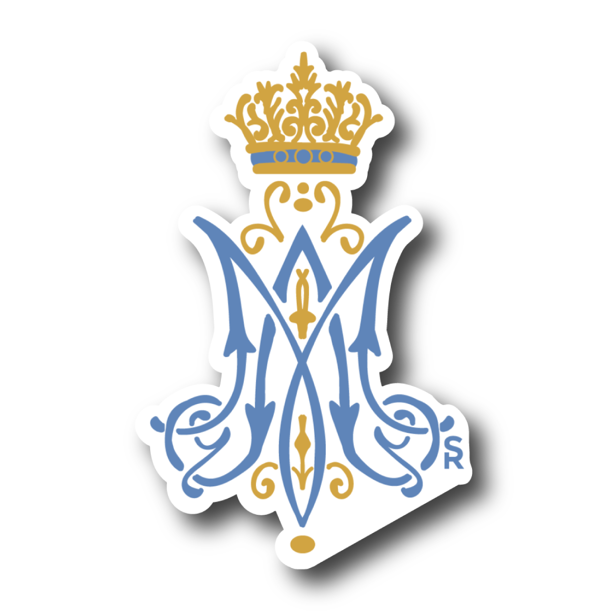 Sock Religious - Marian Monogram Sticker