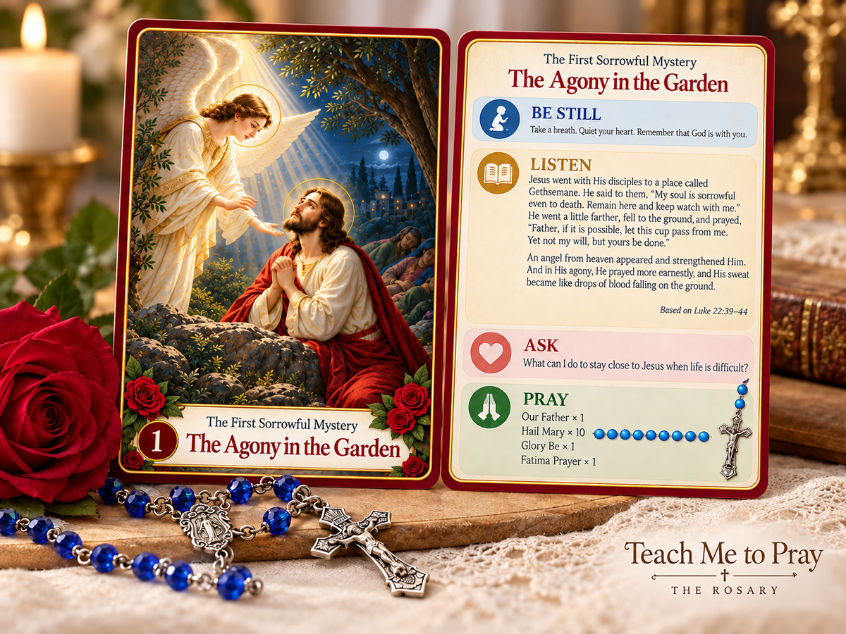 Rosary Prayer Cards - Sorrowful Mysteries