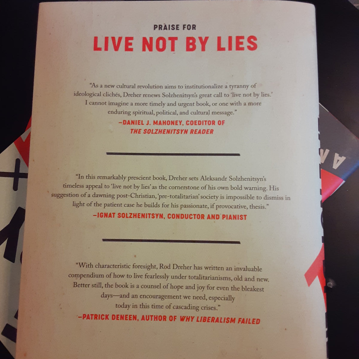 Live Not By Lies