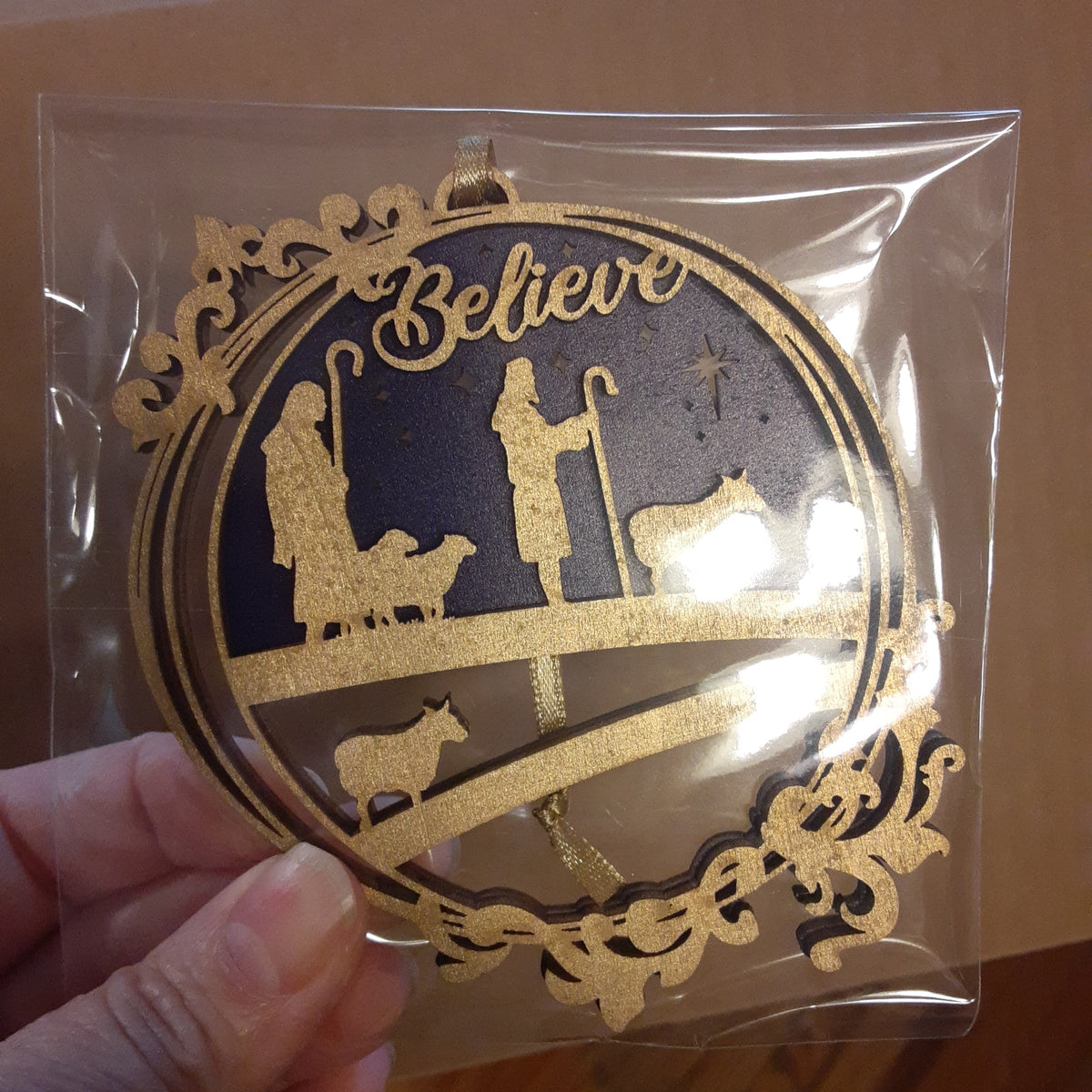 Believe Nativity Ornament
